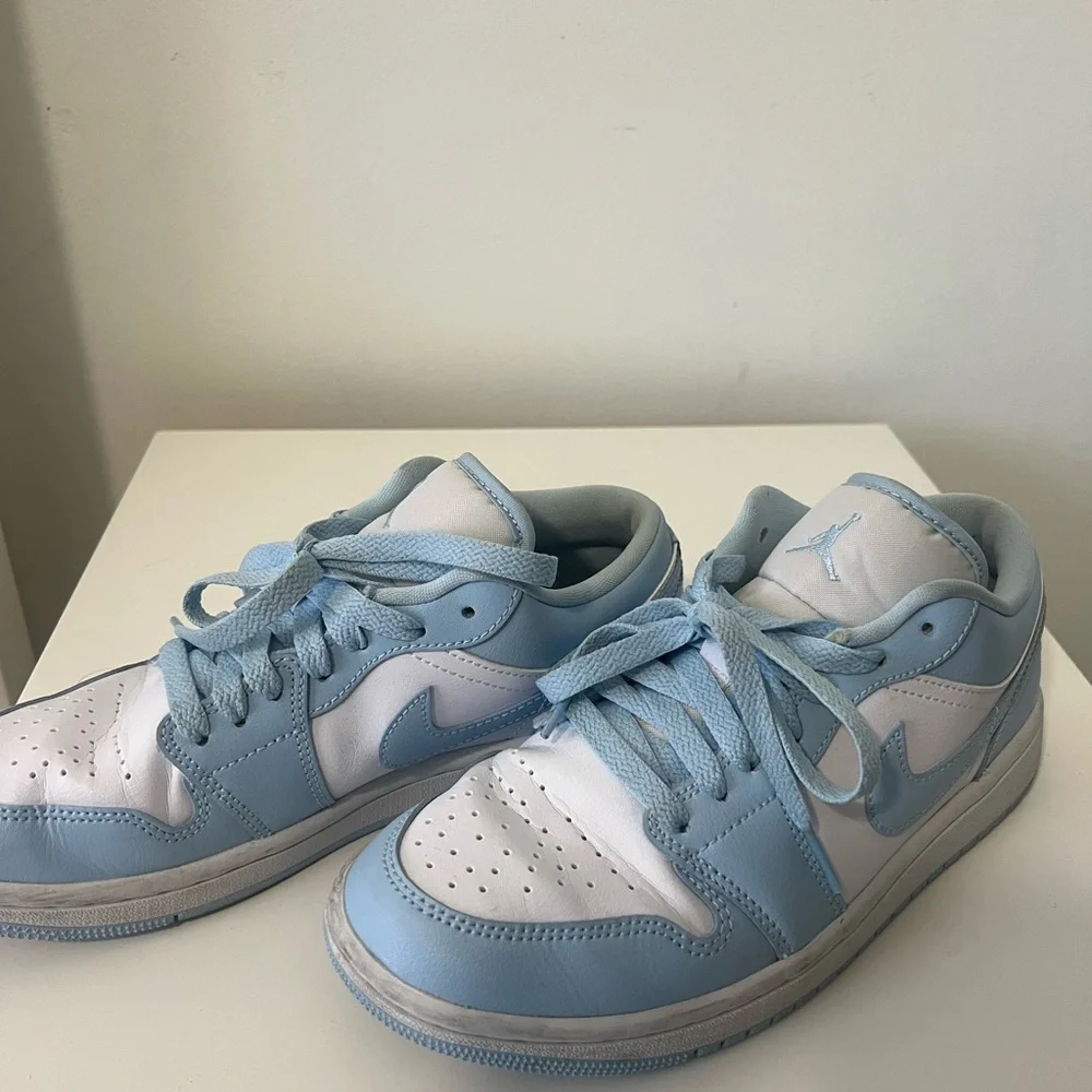Nike Jordans Light Blue and White Sneakers - Picture 3 of 4